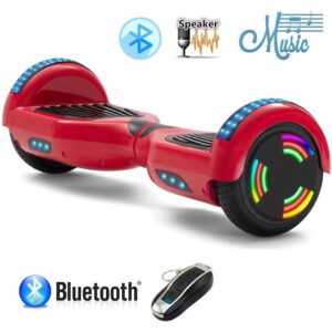 Hoverboard Rojo 6.5 Pulgadas Con Mando y Bluetooth