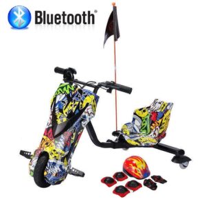 Drift Trike Scooter 250W-300W 36V Vel Max18km/h 20 km autonomia 3 Vel 100 kg de carga Bluetooth Llave Hip Hop