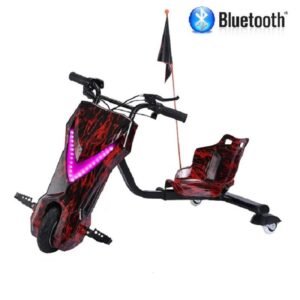 Drift Trike Scooter 250W-300W 36V Vel Max18km/h 20 km autonomia 3 Vel 100 kg de carga Bluetooth Llave Flame