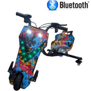 Drift Trike Scooter 250W-300W 36V Vel Max18km/h 20 km autonomia 3 Vel 100 kg de carga Bluetooth Llave Negro Mix Plus Edition