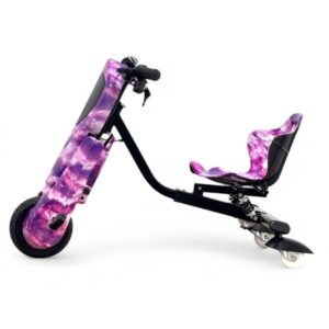 Drift Trike Scooter 250W-300W 36V Vel Max18km/h 20 km autonomia 3 Vel 100 kg de carga Bluetooth Llave Rosa Camuflaje Plus Edition