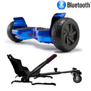 Hoverboard Con Silla Todo Terreno Azul Metalizado 8.5 Pulgadas
