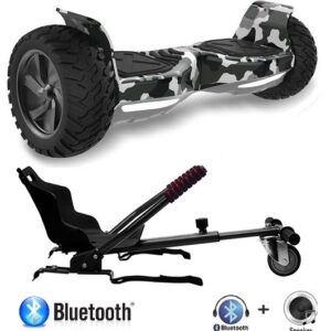 Hoverboard Con Silla Todo Terreno Camuflaje Militar 8.5 Pulgadas
