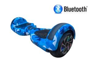 Hoverboard 6.5 Pulgadas Camuflaje Azul Pro Edition con Triple Luces Leds y Bluetooth 4.0