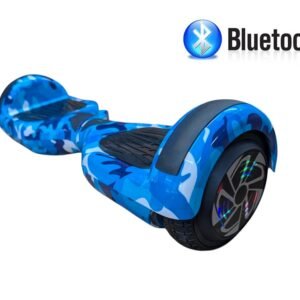 Hoverboard 6.5 Pulgadas Camuflaje Azul Pro Edition con Triple Luces Leds y Bluetooth 4.0
